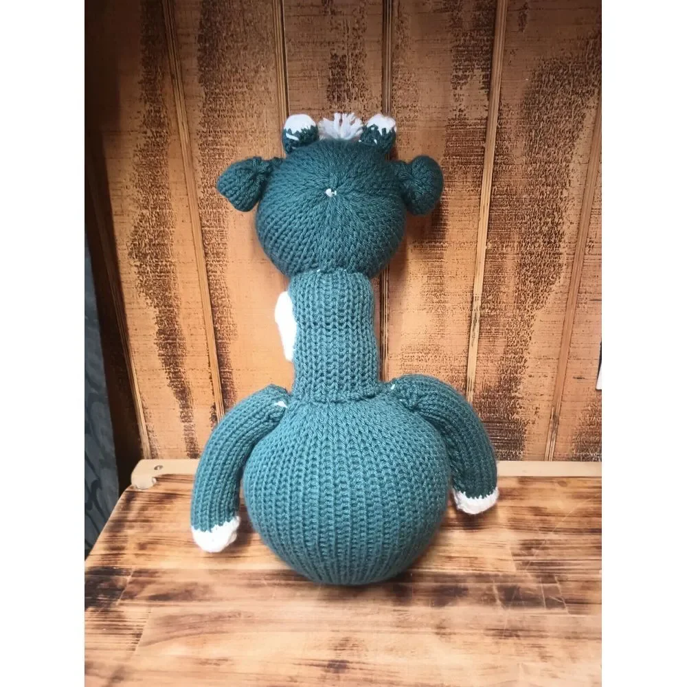 Hand Crochet Dark Blue Spotted Giraffe Stuffed Animal Plush‎ Amigurumi Homemade